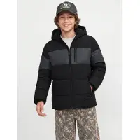 Jack & Jones Junior Veste d’hiver 'JJEBecks' gris foncé / noir