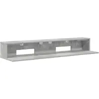 vidaXL Bureau d'appoint gris béton, 110 x 36 x 19,5 cm, fabriqué en panneaux de particules