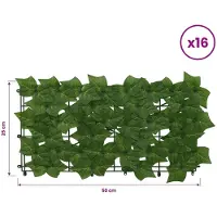 vidaXL Brise-vue de balcon avec motif de feuilles, vert, 200 x 100 cm
