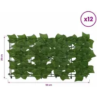 vidaXL Brise-vue de balcon avec motif de feuilles, vert, 200 x 75 cm