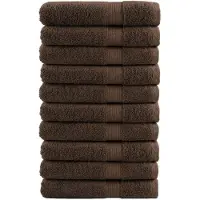 vidaXL Serviettes de sauna de qualité supérieure SOLUND 10 pcs marron