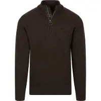 Barbour Holden Pull-over Demi-Zip Laine Dark Oak Marron taille XXL