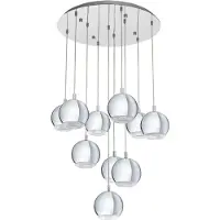 Eglo 95914 Conessa Lampe à suspendre 10 flammes chrome clair