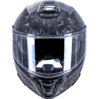 Vito Casque pliant Carbon avec coque en fibre de carbone et pare-soleil | Casque moto, casque système, casque modulable | Homologation ECE 22.06