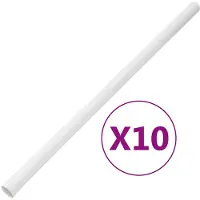 vidaXL Tuyaux d'installation avec clips Ø30 mm 10 m PVC