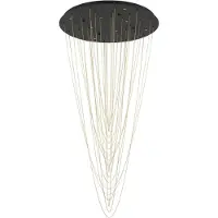 Eglo Suspension LED Trepuco, suspension élégante, suspension en métal noir et doré, suspension blanc chaud, Ø 78 cm