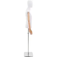 vidaXL Mannequin réglable , hauteur 170-218 cm, avec base, pour homme, en plastique PP