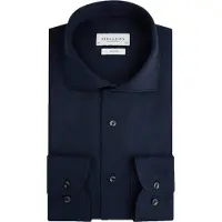 Profuomo Chemise 'Knitted' bleu marine