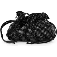 Liu Jo pour femme. AF6099-T767A Petit sac Riccy avec strass noir (OSFA), Casuel, Fête, Polyester