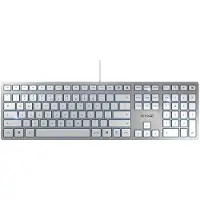 Cherry KC 6000 slim - Tastatur - USB - US - Silber (JK-1600EU-1)