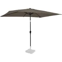 Vonroc Parasol Rapallo 200x300cm - Parasol rectangulaire Premium | Taupe