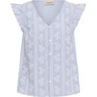 Cream Chemisier 'CRAmmeli' bleu-gris / blanc