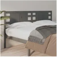 vidaXL Tête de lit Gris 146x4x100 cm Bois massif de pin