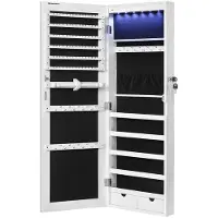 Songmics Armoire à bijoux, Blanc