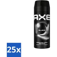 Axe Déodorant corporel en spray noir 150 ml - Pack économique - 25 pièces