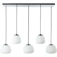 Philips Suspension , 5 lumières, modèle Kaizen, noire, IP20, culot E27, variateur intégré, compatible avec ampoules standard