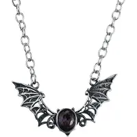 EtNox Collier Gothic de - Chauve-souris - pour Femme - couleur argent - Taille Standard