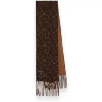 Essentiel Antwerp pour femme. KATTERN Écharpe réversible Kattern marron (OSFA), Imprimé animal, Laine, Classique