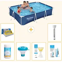 Bestway Steel Pro, piscine rectangulaire - 300 x 201 x 66 cm - 7 pièces - Modèle S22298