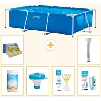 Intex Piscine rectangulaire hors sol - 300x200x75 cm - Composée de 7 éléments - Modèle S21255