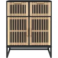 vidaXL Buffet noir 60x30x75 cm bois d'ingénierie