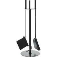 vidaXL set d'outils pour cheminée 4 pièces 22x59 cm acier