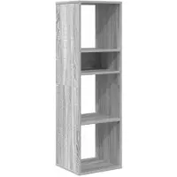 vidaXL Bibliothèque sonoma gris 34x31x112 cm bois d'ingénierie