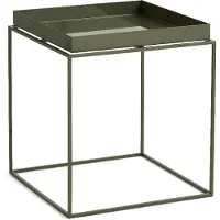 HAY Tray Coffee Table Basse Olive Green | 40 x 40 cm | Powder Coated