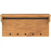 vidaXL Porte-manteau mural SANDNES 87x30x42 cm bois massif pin