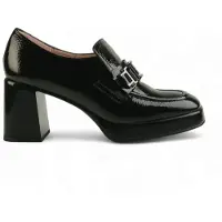 Hispanitas pour femme. HI243657 Mocassins en cuir Basalt noir (35), 5 à 8 cm, Aucun, Casuel, Fête, Classique