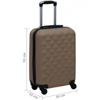 vidaXL Trolley à coque dure brun ABS