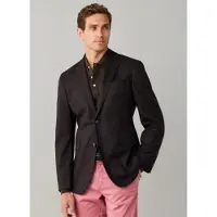 Hackett London pour homme. HM4400223 Veste Performance Flannel marron (36/32), Casuel, Laine, Classique