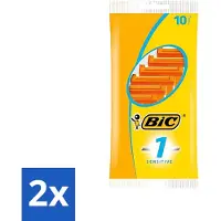 BIC - Lames de rasoir - Sensitive - Lame simple - Lames jetables - 10 lames de rasoir - Pack avantage - 2 pièces