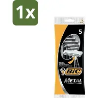 BIC - Lames de rasoir - Métal - Lame simple - Lames jetables - 5 lames de rasoir - 1 pièce