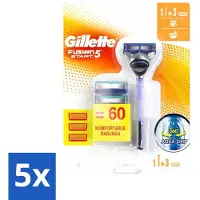 Gillette Lame de rasoir Fusion 5 – Design ergonomique – 2 lames de rechange supplémentaires – Pack économique – 5 pièces