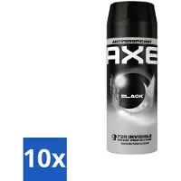 Axe Ax Antitranspirant Spray Noir 150 ml - Pack économique - 10 pièces