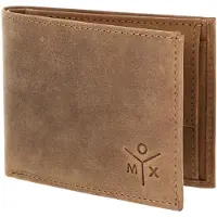 OXMOX Cuir porte-monnaie Leather RFID Protect Pocketbörse Ox 2.0 Embossed Vintage Light Brown brun