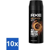 Axe Déodorant Body Spray Dark Temptation 150 ml - Pack avantage - 10 pièces