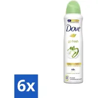 Dove - Déodorant - Go Fresh Concombre & Thé vert - Parfum frais et bienfaisant - 250 ml - Pack avantage - 6 pièces