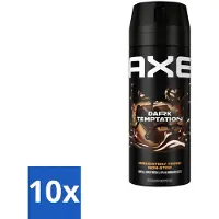 Axe Déodorant Body Spray Dark Temptation 150 ml - Pack avantage - 10 pièces