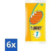 BIC - Lames de rasoir - Sensitive - Lame simple - Lames jetables - 10 lames de rasoir - Pack avantage - 6 pièces