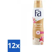 Fa Pflege Fa - Oriental Moments - Déodorant spray - Rose du désert & bois de santal - 150 ml - Pack économique - 12 pièces