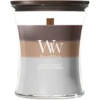 Woodwick Trilogy Radiant Cashmere bougie parfumée avec mèche en bois 275 g