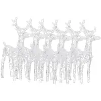 vidaXL Rennes à LED 6 pcs. Blanc froid 240 LEDs Acrylique