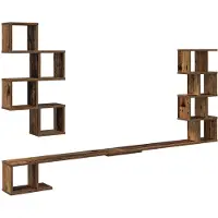 vidaXL Étagère murale pour téléviseur Bois ancien 200 x 15 x 94 cm