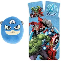 AVENGERS Ensemble de literie : couette et oreiller moelleux