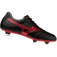 Mizuno P1GC250800 MORELIA II CLUB SI, chaussures de football pour hommes, noir et rouge, taille 41