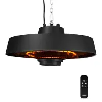 Vonroc Chauffage de terrasse Vulcano 2000W - Suspendu - Avec télécommande et minuterie