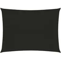vidaXL Voile d'ombrage 160 g/m² Noir 6x7 m PEHD