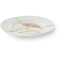Seletti Assiette de D?ner Kintsugi en Porcelaine et Or 24 Carats - Mod?le 1, Couleur Or